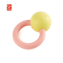 Custom Safe Wooden Ring Teether For Baby Wood Rattle Toy